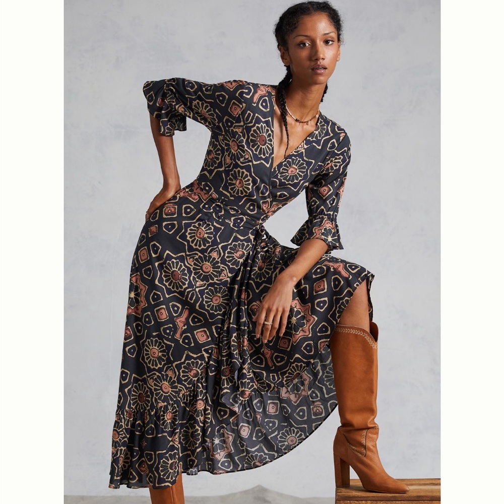 Let Me Be Medallion Print Maxi Dress from Anthropologie size S
